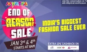 Myntra.com Introduces India’s Biggest Fashion Sale, the ‘End of Reason Sale’
